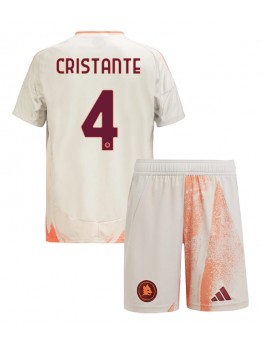 AS Roma Bryan Cristante #4 Replika Borta Kläder Barn 2024-25 Kortärmad (+ byxor)